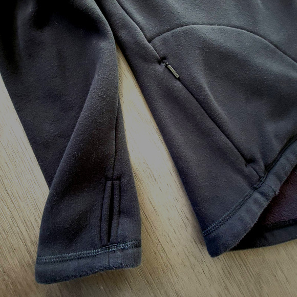 Athleta Cozy Karma Asym Pullover Fleece Sweatshirt Black Size S Petite - Picture 6 of 13
